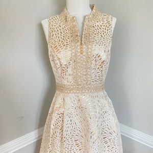 Lilly Pulitzer Franci High Neck Dress Gold